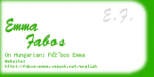 emma fabos business card